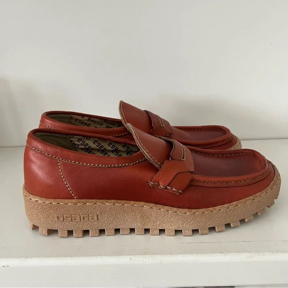 Osaga Vintage Kinetics Leather Loafer Made In Korea Men’s 7.5 Rare!